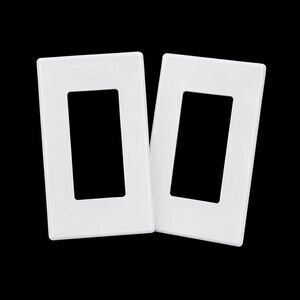 Leviton Decora Plus Screwless Wall Plates 1-Gang White – 2 Pack